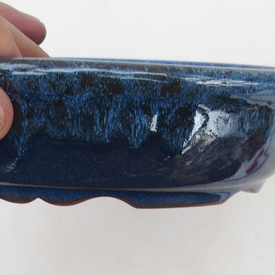 Bonsai miska 18,5 x 14,5 x 4,5 cm, farba modrá - 2