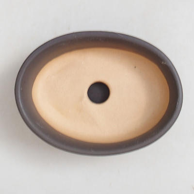 Bonsai miska podmiska H04 - miska 10 x 7,5 x 3,5 cm, podmiska 10 x 7,5 x 1 cm, čierna matná - 2