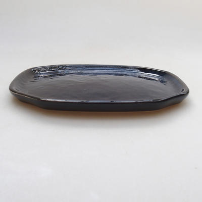 Bonsai podmiska H 31 - 15 x 12,5 x 1 cm, čierna lesklá - 2