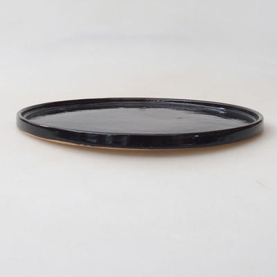 Bonsai podmiska H 21 - 21,5 x 21,5 x 1,5 cm, čierna lesklá - 2