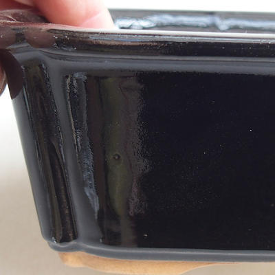 Bonsai miska H 50 - 16,5 x 12 x 6 cm, čierna lesklá - 2