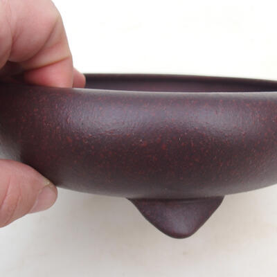 Bonsai miska 18 x 18 x 6 cm, farba hnedočervená - 2