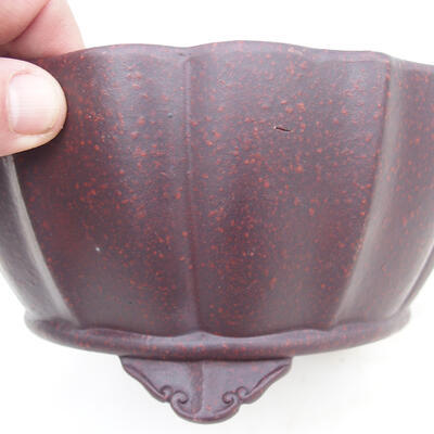 Bonsai miska 19 x 19 x 9,5 cm, farba hnedočervená - 2
