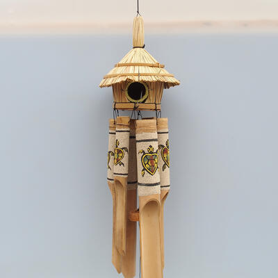 Bambusová zvonkohra búdka korytnačka 110 cm - 2