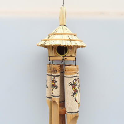 Bambusová zvonkohra búdka jašter 110 cm - 2