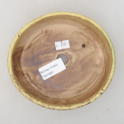 Keramická bonsai miska 15 x 13,5 x 4 cm, farba žltá - 3