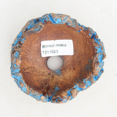 Keramická Škrupina 8,5 x 8 x 6,5 cm, farba režná modrá - 3