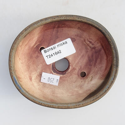 Keramická bonsai miska 11,5 x 10 x 3,5 cm, farba hnedá - 3