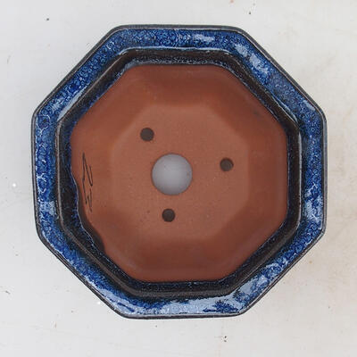 Bonsai miska 11 x 11 x 6 cm, farba modrá - 3