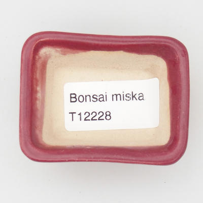 Mini bonsai miska 6 x 4,5 x 2,5 cm, farba vínová - 3