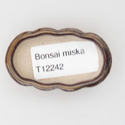 Mini bonsai miska 5,5 x 3,5 x 1,5 cm, farba hnedá - 3