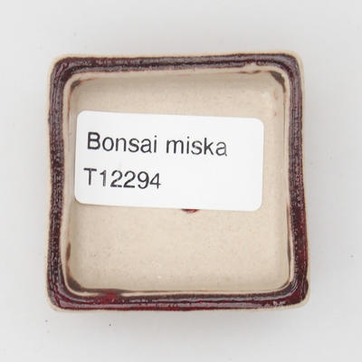 Mini bonsai miska 4,5 x 4,5 x 1,5 cm, farba červená - 3