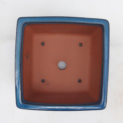 Bonsai miska 16 x 16 x 9,5 cm, farba modrá - 3