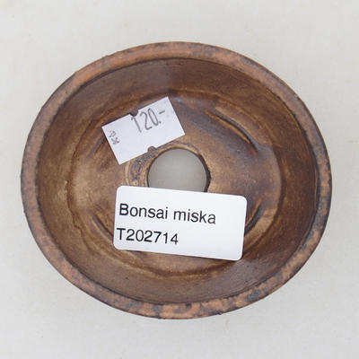 Keramická bonsai miska 7,5 x 6,5 x 3,5 cm, farba hnedá - 3