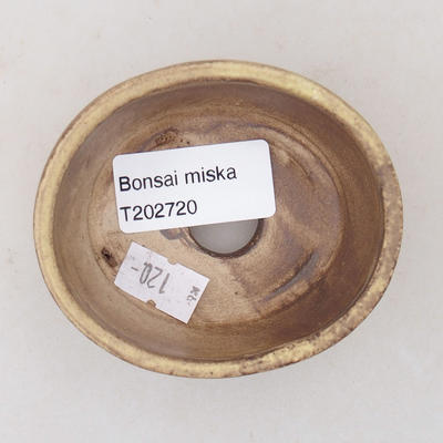 Keramická bonsai miska 7,5 x 6,5 x 3,5 cm, farba žltá - 3