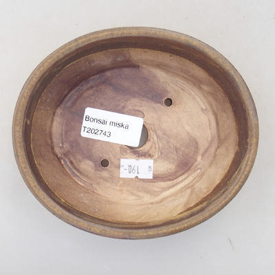 Keramická bonsai miska 14 x 12 x 3,5 cm, farba hnedá - 3