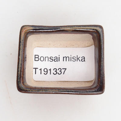 Mini bonsai miska 4 x 3,5 x 2,5 cm, farba hnedá - 3