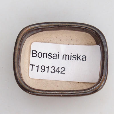 Mini bonsai miska 4,5 x 3,5 x 1,5 cm, farba hnedá - 3