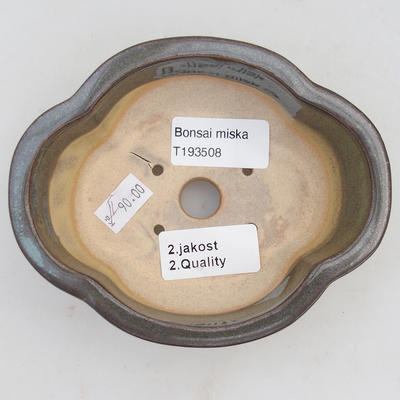 Keramická bonsai miska 13 x 10 x 4,5 cm, farba sivozelená - 2.akosť - 3