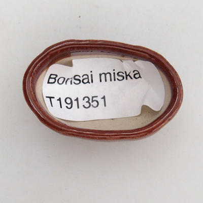 Mini bonsai miska 4 x 2,5 x 1,5 cm, farba hnedá - 3