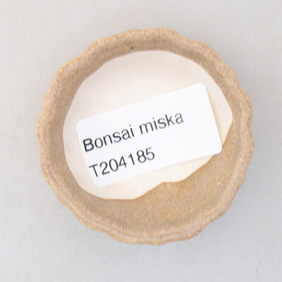 Mini bonsai miska 5 x 5 x 1,5 cm, farba béžová - 3