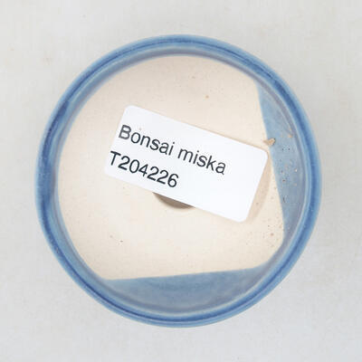 Mini bonsai miska 6 x 6 x 2,5 cm, farba modrá - 3