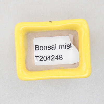 Mini bonsai miska 4 x 3 x 2,5 cm, farba žltá - 3