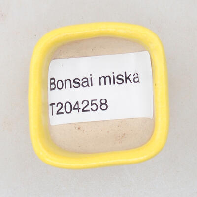 Mini bonsai miska 3,5 x 3,5 x 2,5 cm, farba žltá - 3