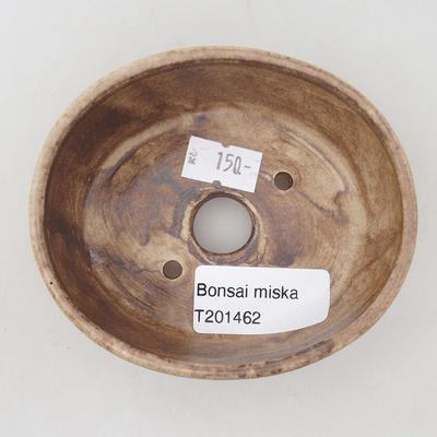 Keramická bonsai miska 9,5 x 8,5 x 3,5 cm, farba béžová - 3