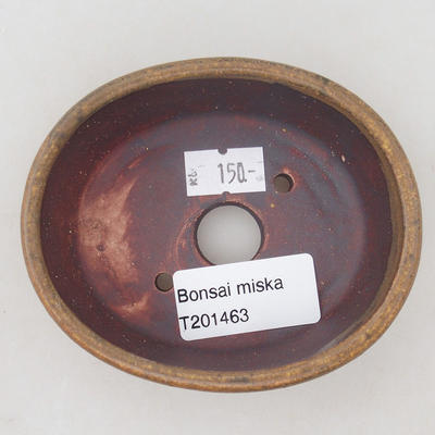 Keramická bonsai miska 9,5 x 8,5 x 3,5 cm, farba hnedá - 3