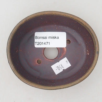 Keramická bonsai miska 10 x 8,5 x 3,5 cm, farba hnedá - 3