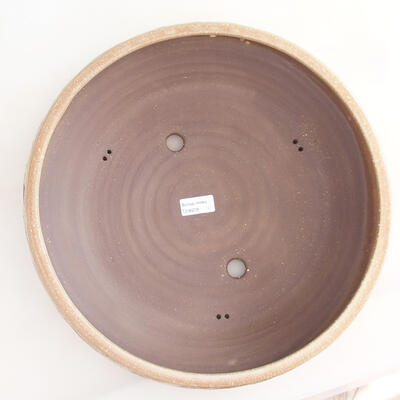 Keramická bonsai miska 36,5 x 36,5 x 9,5 cm, farba béžová - 3