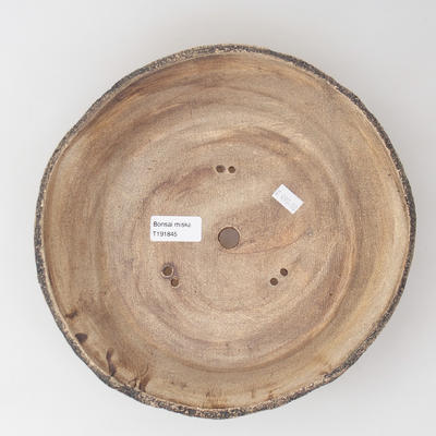 Keramická bonsai miska 26 x 26 x 7 cm, farba hnedočierna - 3