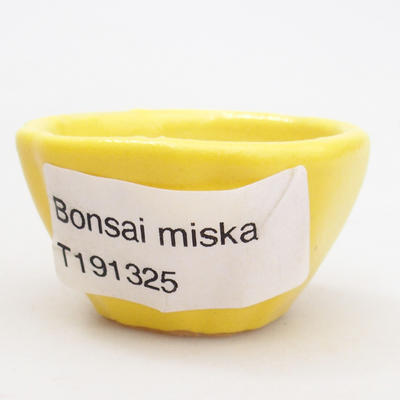 Mini bonsai miska 4,5 x 4,5 x 2,5 cm, farba žltá - 4