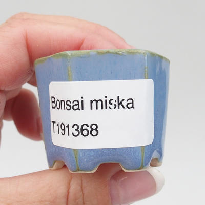 Mini bonsai miska 4 x 4 x 3,5 cm, farba modrá - 4